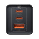 Baseus GaN5 Pro Töltő, 2xUSB-C + USB, 65W (fekete)