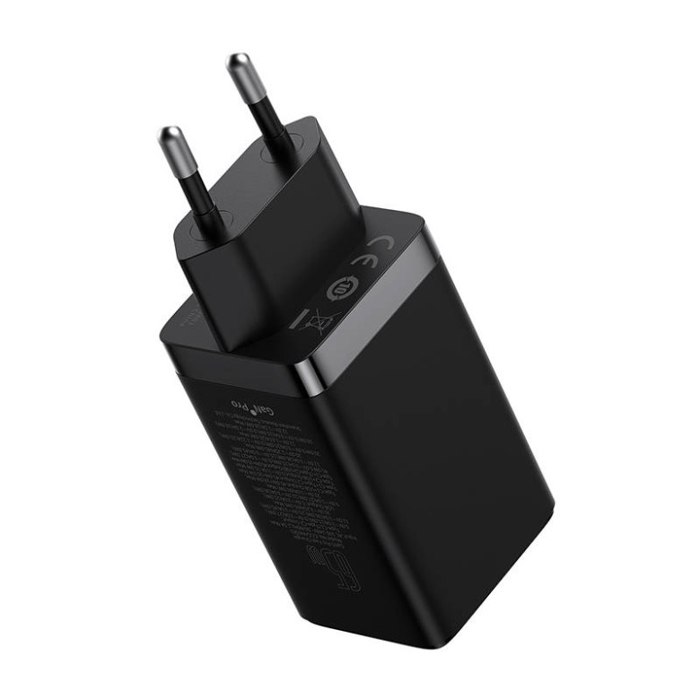 Baseus GaN5 Pro Töltő, 2xUSB-C + USB, 65W (fekete) Baseus GaN5 Pro Töltő, 2xUSB-C + USB, 65W (fekete)