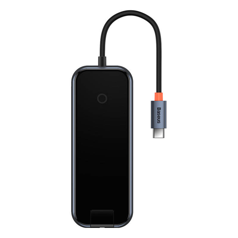 Baseus AcmeJoy 5 az 1-ben Hub, USB-C - 2xUSB 3.0, USB 2.0, USB-C PD, RJ45 (sötétszürke) Baseus AcmeJoy 5 az 1-ben Hub, USB-C - 2xUSB 3.0, USB 2.0, USB-C PD, RJ45 (sötétszürke)