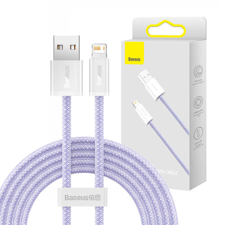 Baseus Dynamic 2 USB - Lightning töltőkábel, 2.4A, 2m (lila) Baseus Dynamic 2 USB - Lightning töltőkábel, 2.4A, 2m (lila)