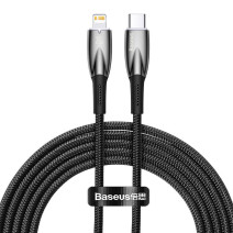 Baseus Glimmer USB-C - Lightning töltőkábel, 20W, 2m (fekete) Baseus Glimmer USB-C - Lightning töltőkábel, 20W, 2m (fekete)