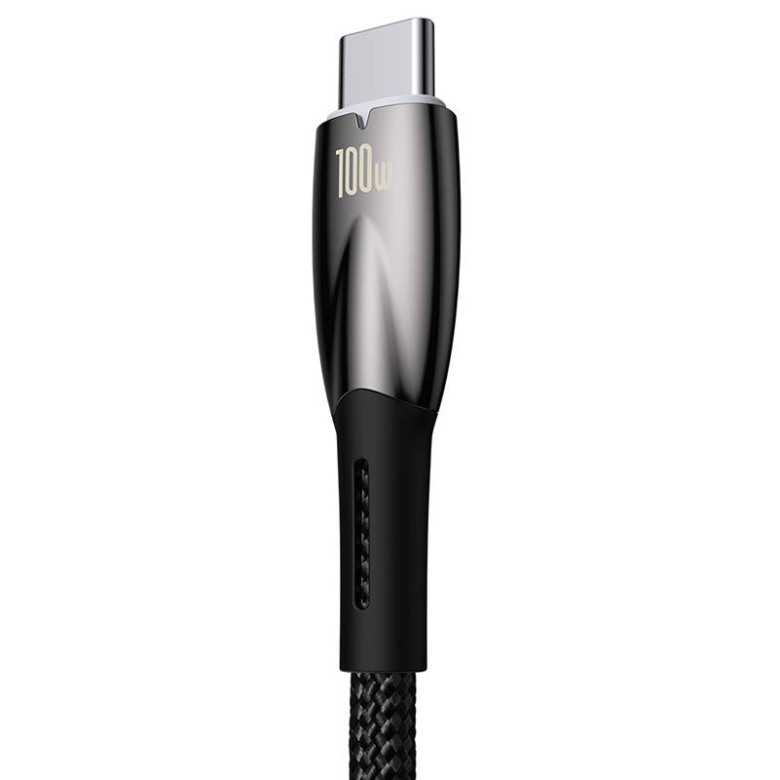 Baseus Glimmer USB - USB-C töltőkábel, 100W, 1m (fekete) Baseus Glimmer USB - USB-C töltőkábel, 100W, 1m (fekete)