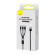 Baseus StarSpeed 3 az 1-ben töltőkábel USB - USB-C + Micro + Lightning 3,5A, 1.2m (fekete)