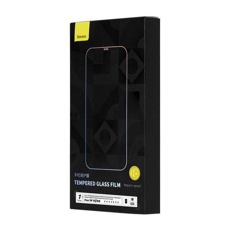 Baseus iPhone 11/XR Privatizációs szűrős üvegfólia, 0.3 mm Baseus iPhone 11/XR Privatizációs szűrős üvegfólia, 0.3 mm