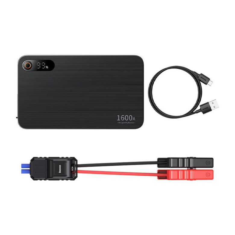 Baseus Super Energy PRO Autó Jump Starter, 1600A, USB (fekete) Baseus Super Energy PRO Autó Jump Starter, 1600A, USB (fekete)