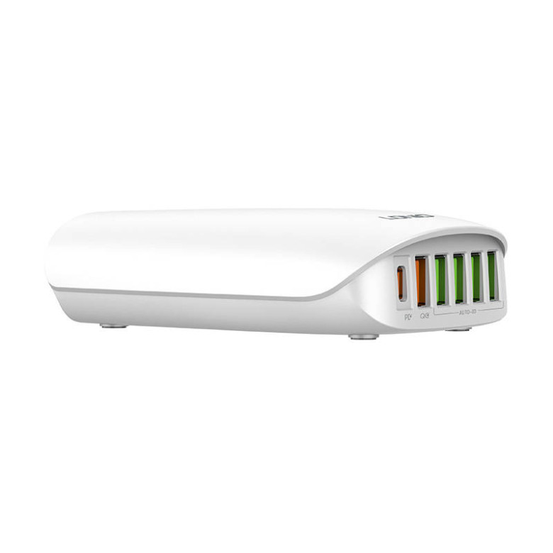 LDNIO A6573C EU 5USB, USB-C 65W fali töltő + hálózati kábel LDNIO A6573C EU 5USB, USB-C 65W fali töltő + hálózati kábel