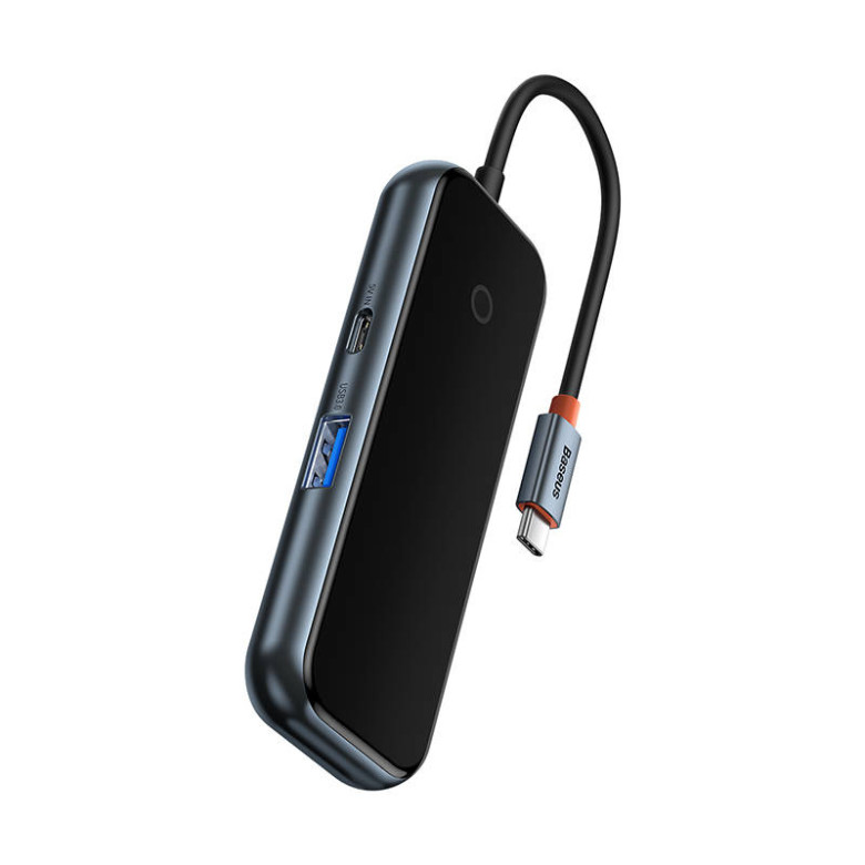 Baseus 4 az 1-ben HUB adapter USB-C - 4xUSB 3.0 (sötétszürke) Baseus 4 az 1-ben HUB adapter USB-C - 4xUSB 3.0 (sötétszürke)
