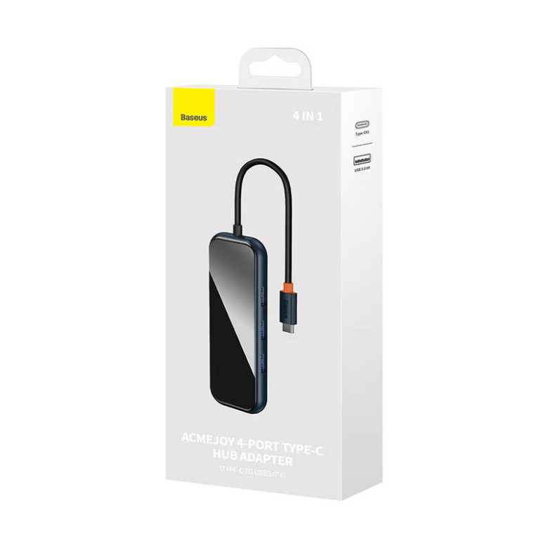 Baseus 4 az 1-ben HUB adapter USB-C - 4xUSB 3.0 (sötétszürke) Baseus 4 az 1-ben HUB adapter USB-C - 4xUSB 3.0 (sötétszürke)