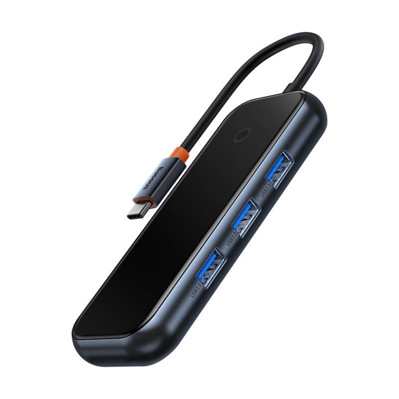 Baseus 4 az 1-ben HUB adapter USB-C - 4xUSB 3.0 (sötétszürke) Baseus 4 az 1-ben HUB adapter USB-C - 4xUSB 3.0 (sötétszürke)