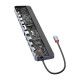 Baseus EliteJoy Gen2 12 az 1-ben HUB, USB-C + 2xHDMI + 3xUSB 3.0 + PD + DP + SD/TF + RJ45 + USB-C + 3.5mm (sötétszürke)
