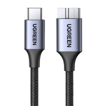 UGREEN 15231 USB-C és Micro USB kábel, 0,5m (fekete)
