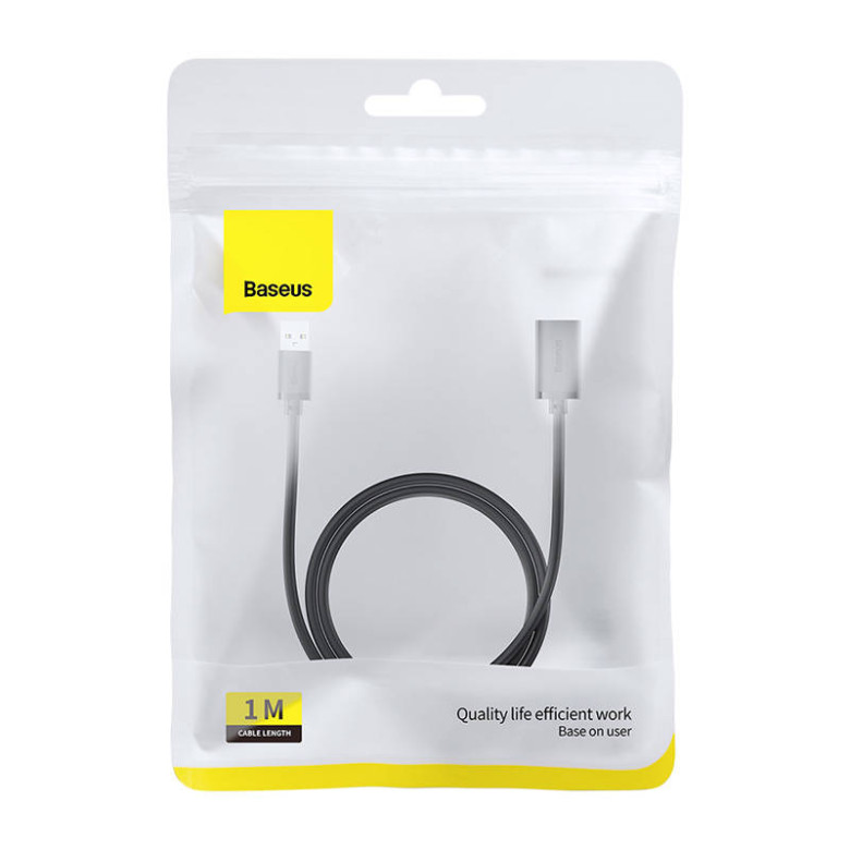 Baseus USB 3.0 hímivarú és nőivarú hosszabbító, AirJoy sorozat, 1m (fekete) Baseus USB 3.0 hímivarú és nőivarú hosszabbító, AirJoy sorozat, 1m (fekete)