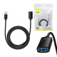 Baseus USB 3.0 hímivarú és nőivarú hosszabbító, AirJoy sorozat, 1,5m (fekete)