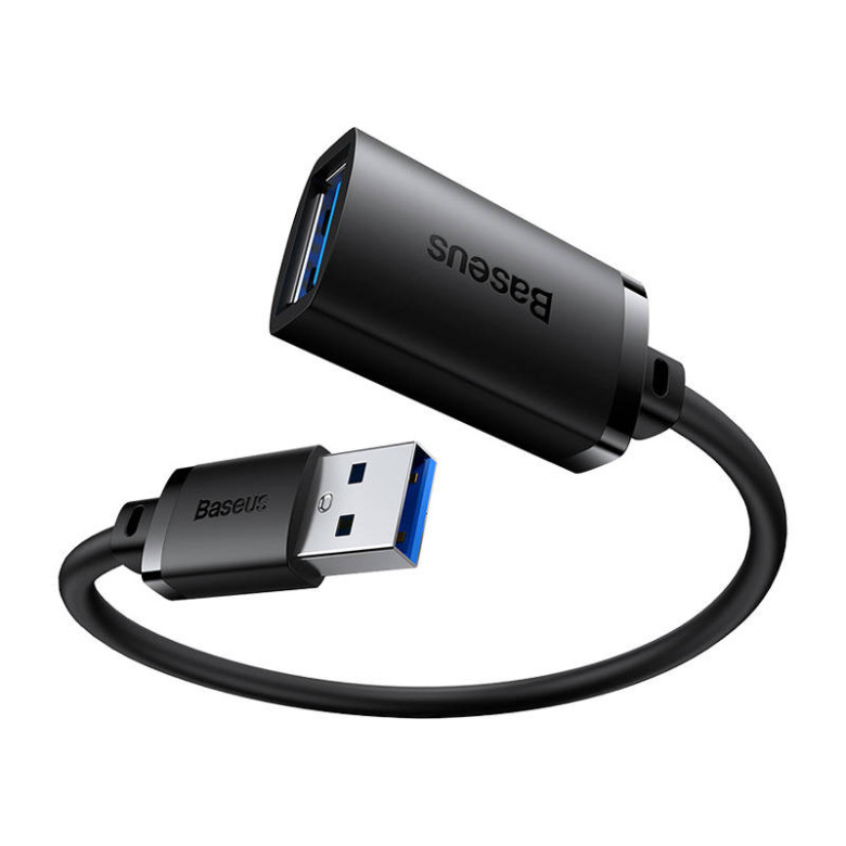 Baseus USB 3.0 hímivarú és nőivarú hosszabbító, AirJoy sorozat, 1,5m (fekete) Baseus USB 3.0 hímivarú és nőivarú hosszabbító, AirJoy sorozat, 1,5m (fekete)