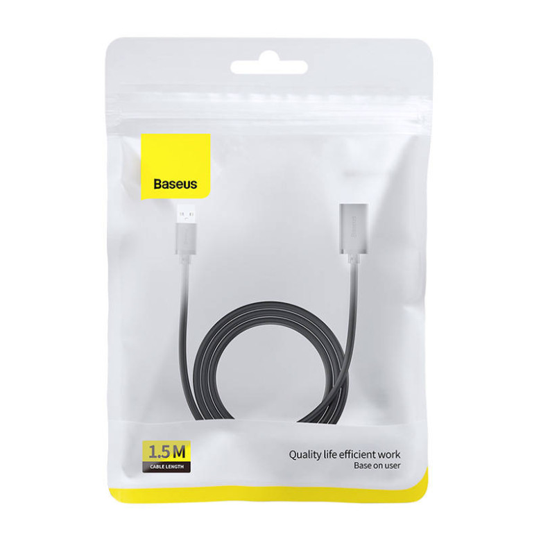 Baseus USB 3.0 hímivarú és nőivarú hosszabbító, AirJoy sorozat, 1,5m (fekete) Baseus USB 3.0 hímivarú és nőivarú hosszabbító, AirJoy sorozat, 1,5m (fekete)