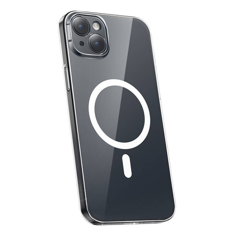 Baseus Crystal Mágneses telefontok iPhone 13 telefonhoz (Átlátszó), Edzett üveg képernyővédő fóliával és Tisztítókészlettel Baseus Crystal Mágneses telefontok iPhone 13 telefonhoz (Átlátszó), Edzett üveg képernyővédő fóliával és Tisztítókészlettel