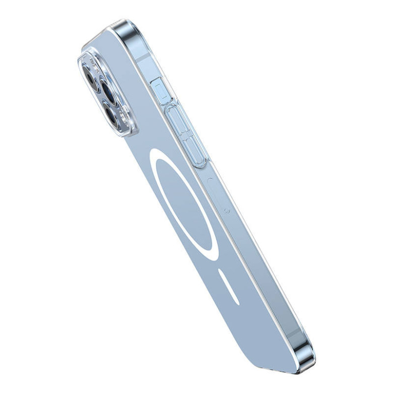 Baseus Magnetic Crystal Clear telefontok iPhone 13 Pro készülékhez (átlátszó), teljesen edzett üvegből készült képernyővédővel és tisztító készlettel Baseus Magnetic Crystal Clear telefontok iPhone 13 Pro készülékhez (átlátszó), teljesen edzett üvegből készült képernyővédővel és tisztító készlettel