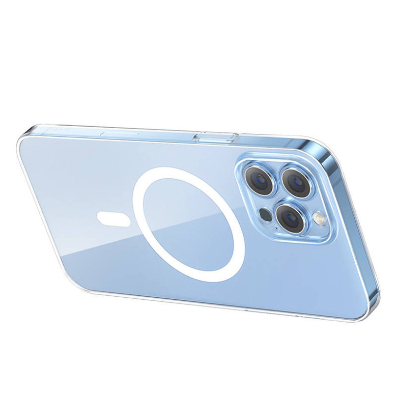 Baseus Magnetic Crystal Clear telefontok iPhone 13 Pro készülékhez (átlátszó), teljesen edzett üvegből készült képernyővédővel és tisztító készlettel Baseus Magnetic Crystal Clear telefontok iPhone 13 Pro készülékhez (átlátszó), teljesen edzett üvegből készült képernyővédővel és tisztító készlettel