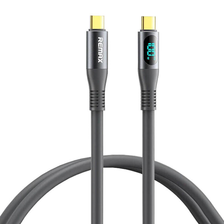 Remax Zisee USB-C kábel, RC-C032, 1.2m, 100W, (szürke)