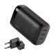 Remax hálózati töltő, RP-U55, 2x USB-C, USB, EU 65W (fekete)