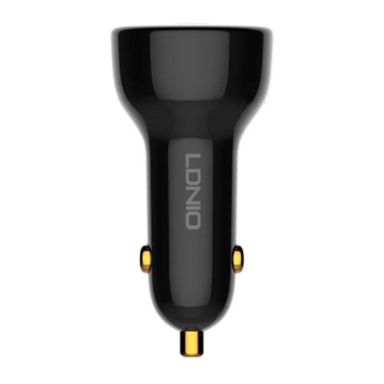 LDNIO C101 autós töltő, USB + USB-C, 100W + USB-C USB-C kábel (fekete) LDNIO C101 autós töltő, USB + USB-C, 100W + USB-C USB-C kábel (fekete)