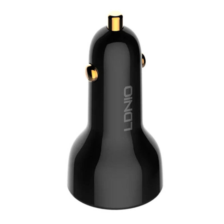 LDNIO C101 autós töltő, USB + USB-C, 100W + USB-C USB-C kábel (fekete) LDNIO C101 autós töltő, USB + USB-C, 100W + USB-C USB-C kábel (fekete)