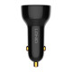 LDNIO C101 autós töltő, USB + USB-C, 100W + USB-C Lightning kábel (fekete)