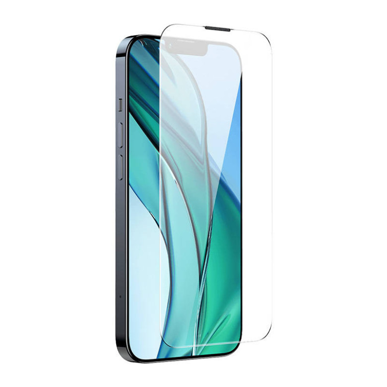 Baseus Corning edzett üveg iPhone 13/13Pro/14 készülékhez porszűrővel Baseus Corning edzett üveg iPhone 13/13Pro/14 készülékhez porszűrővel