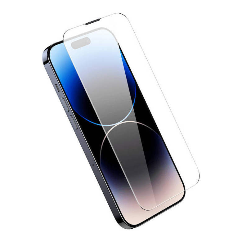 Baseus Corning edzett üveg iPhone 14 Pro Max készülékhez porszűrővel Baseus Corning edzett üveg iPhone 14 Pro Max készülékhez porszűrővel