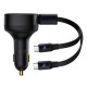Baseus Enjoyment autós töltő USB-C kábellel, 33W (fekete)