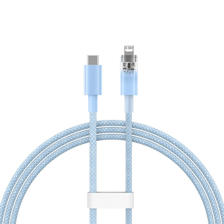 Baseus USB-C Lightning Explorer Series 1m-es gyors töltőkábel, 20W (kék) Baseus USB-C Lightning Explorer Series 1m-es gyors töltőkábel, 20W (kék)
