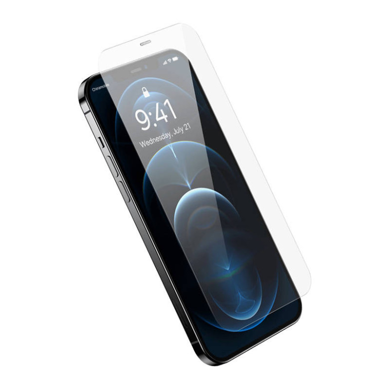 Baseus 0,4 mm-es Corning HD edzett üveg iPhone 12 Pro Max készülékhez + tisztító készlet Baseus 0,4 mm-es Corning HD edzett üveg iPhone 12 Pro Max készülékhez + tisztító készlet