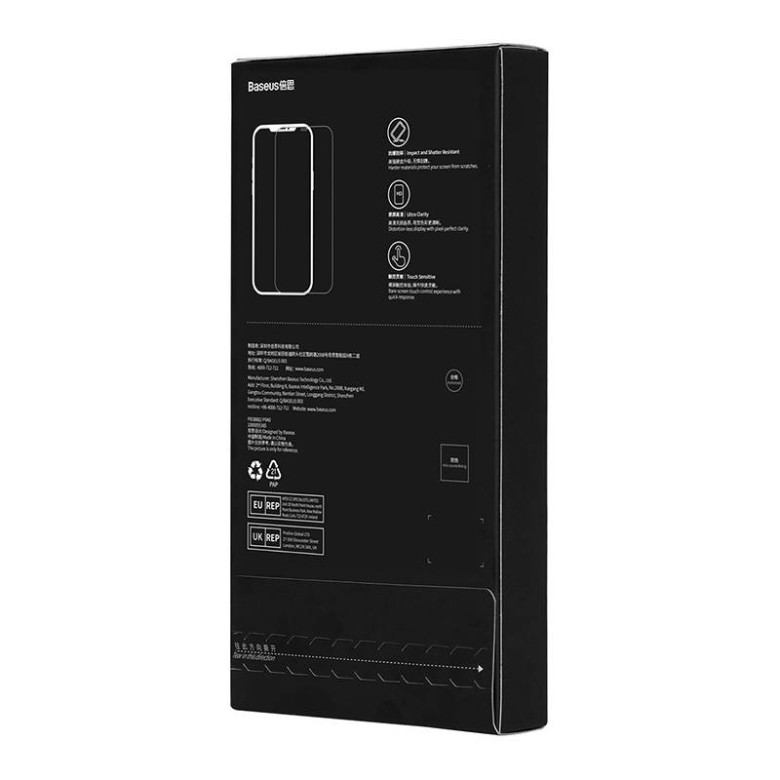 Baseus 0,4 mm-es Corning HD edzett üveg iPhone 12 Pro Max készülékhez + tisztító készlet Baseus 0,4 mm-es Corning HD edzett üveg iPhone 12 Pro Max készülékhez + tisztító készlet