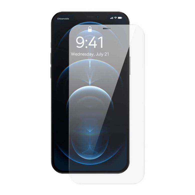 Baseus 0,4 mm-es Corning HD edzett üveg iPhone 12 Pro Max készülékhez + tisztító készlet Baseus 0,4 mm-es Corning HD edzett üveg iPhone 12 Pro Max készülékhez + tisztító készlet