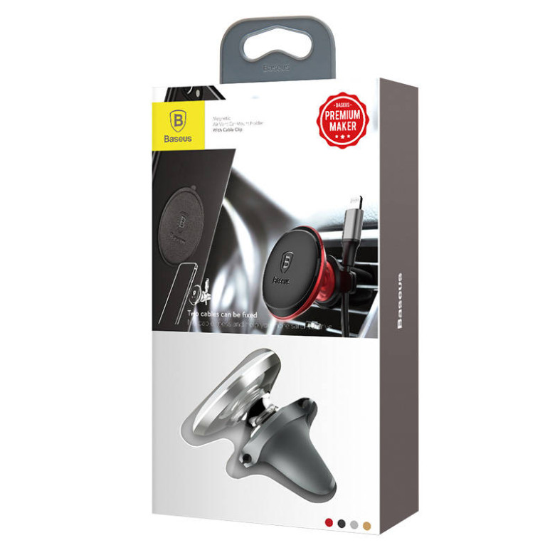 Baseus mágneses autós tartó a hűtőrácshoz (ezüst).