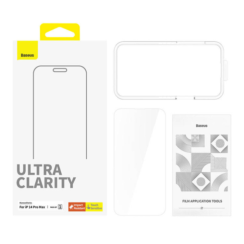 Edzett üveg képernyővédő Baseus OS Diamond Series HD Iphone 14 Pro Max-hez (átlátszó) Edzett üveg képernyővédő Baseus OS Diamond Series HD Iphone 14 Pro Max-hez (átlátszó)