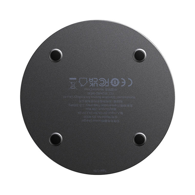 Baseus Simple 2 vezeték nélküli induktív töltő, 15W, USB-C USB-C kábellel (fekete) Baseus Simple 2 vezeték nélküli induktív töltő, 15W, USB-C USB-C kábellel (fekete)