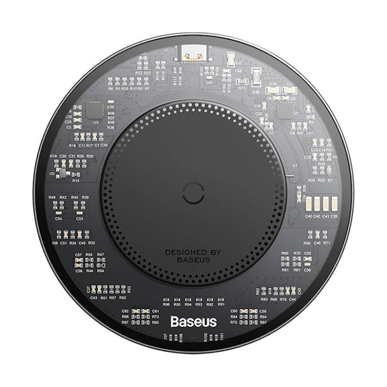 Baseus Simple 2 vezeték nélküli induktív töltő, 15W, USB-C USB-C kábellel (fekete) Baseus Simple 2 vezeték nélküli induktív töltő, 15W, USB-C USB-C kábellel (fekete)
