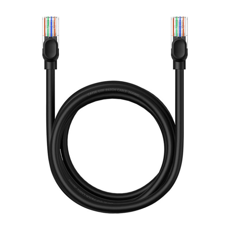 Baseus Ethernet CAT5 hálózati kábel, 2m (fekete) Baseus Ethernet CAT5 hálózati kábel, 2m (fekete)