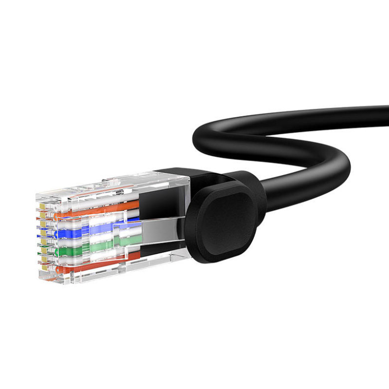 Baseus Ethernet CAT5 hálózati kábel, 2m (fekete) Baseus Ethernet CAT5 hálózati kábel, 2m (fekete)