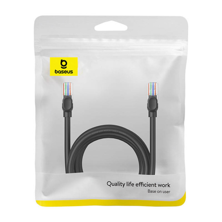 Baseus Ethernet CAT5 hálózati kábel, 5m (fekete) Baseus Ethernet CAT5 hálózati kábel, 5m (fekete)
