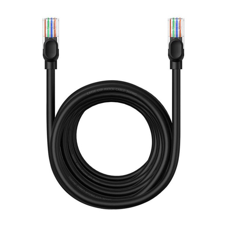 Baseus Ethernet CAT5 hálózati kábel, 8m (fekete) Baseus Ethernet CAT5 hálózati kábel, 8m (fekete)