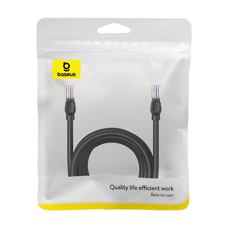Baseus Ethernet CAT5 hálózati kábel, 8m (fekete) Baseus Ethernet CAT5 hálózati kábel, 8m (fekete)