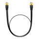 Baseus Cat 7 UTP Ethernet RJ45 kábel lapos 0,5m fekete