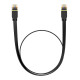 Baseus Cat 7 UTP Ethernet RJ45 kábel lapos 1 m fekete Baseus Cat 7 UTP Ethernet RJ45 kábel lapos 1 m fekete