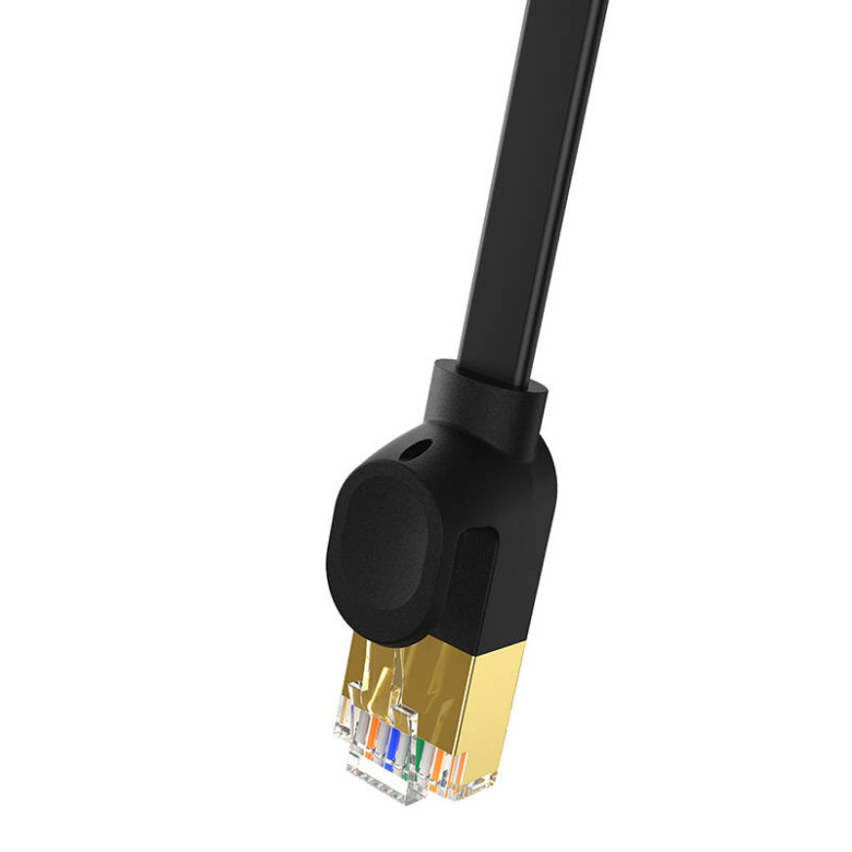 Baseus Cat 7 UTP Ethernet RJ45 kábel lapos 2 m fekete Baseus Cat 7 UTP Ethernet RJ45 kábel lapos 2 m fekete