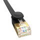 Baseus Cat 7 UTP Ethernet RJ45 kábel lapos 2 m fekete Baseus Cat 7 UTP Ethernet RJ45 kábel lapos 2 m fekete