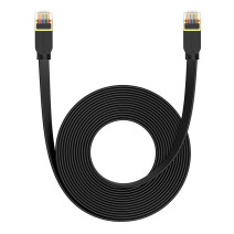 Baseus Cat 7 UTP Ethernet RJ45 kábel lapos 8 m fekete