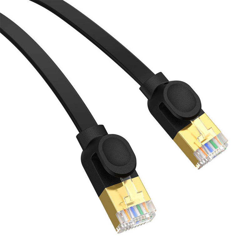Baseus Cat 7 10Gb Ethernet RJ45 kábel 5m fekete Baseus Cat 7 10Gb Ethernet RJ45 kábel 5m fekete