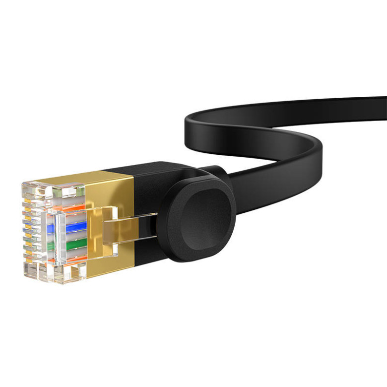 Baseus Cat 7 10Gb Ethernet RJ45 kábel 5m fekete Baseus Cat 7 10Gb Ethernet RJ45 kábel 5m fekete